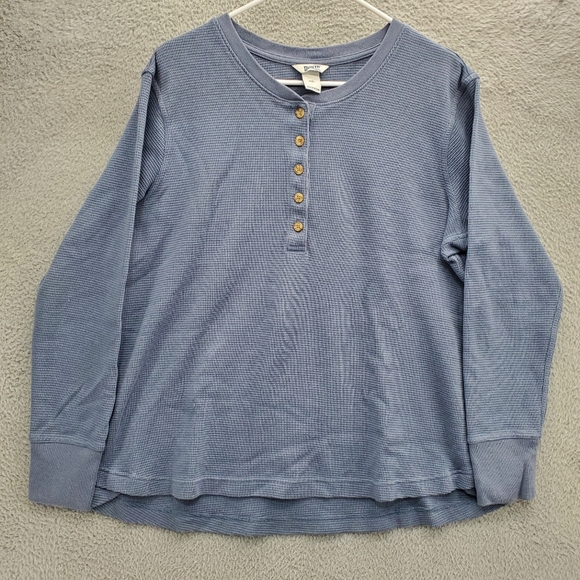 Hollister Co. THERMAL HENLEY - T-shirt à manches longues - brown/marron